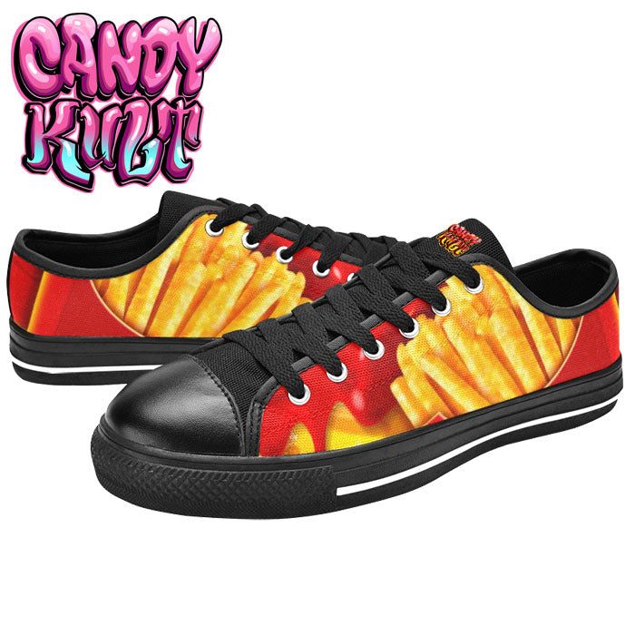 Want Fries With That? Women's Low Canvas Shoes - Candy Kult - Candy Cult - Candy Kult Land - Wishbone - Boo Kitty - Panku - Frosti - Toxic Kitten - Hex-Heart - Cult Candy - Cake High Heels - [product_vendor}
