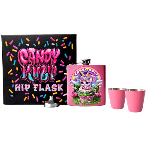 Flossie The Kitticorn Candy Kreeps Hip Flask Set - Candy Kult - Candy Cult - Candy Kult Land - Wishbone - Boo Kitty - Panku - Frosti - Toxic Kitten - Hex-Heart - Cult Candy - Cake High Heels - [product_vendor}