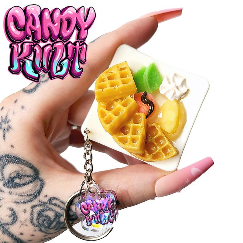 Waffle Plate With Tropical Fruit Candy Kult Key Chain Candy Kult key chain key ring keychain Candy Cult - Candy Kult Land - Wishbone - Boo Kitty - Panku - Frosti - Toxic Kitten - Hex - Heart - Cult Candy - Ca