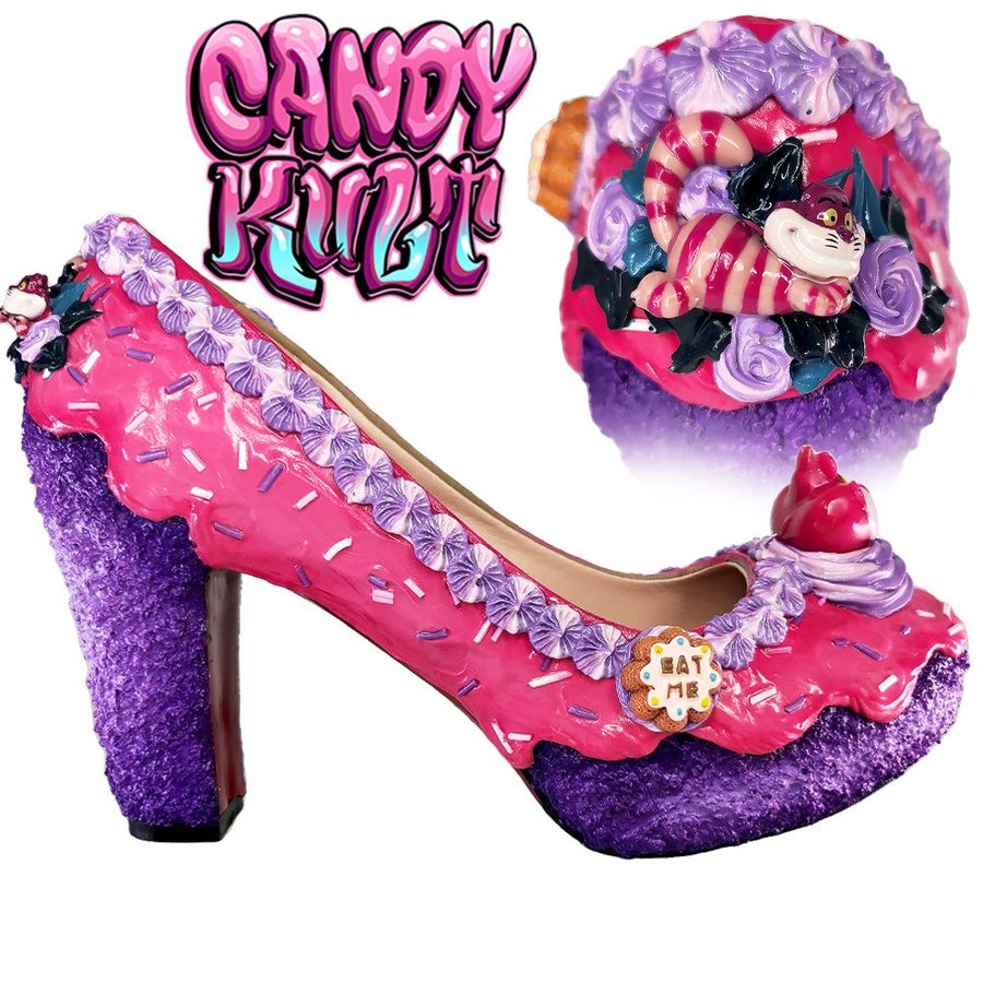 Cheshire Tea Party Cake High Heel Shoes - Candy Kult - Candy Cult - Candy Kult Land - Wishbone - Boo Kitty - Panku - Frosti - Toxic Kitten - Hex-Heart - Cult Candy - Cake High Heels - [product_vendor}