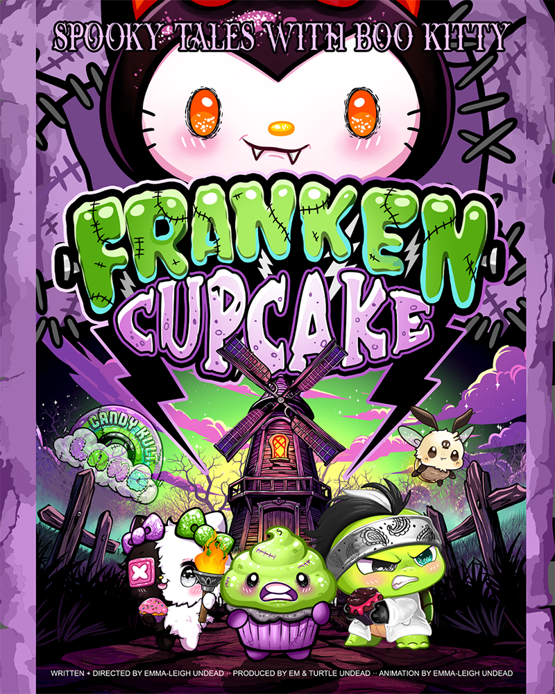 Spooky Tales With Boo Kitty - Franken Cupcake A Candy Kult Land Animated Short Film