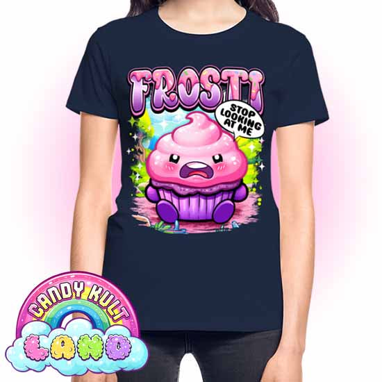 Frosti Stop Looking At Me - Candy Kult land REGULAR FIT Ladies T-Shirt - Candy Kult - Candy Cult - Candy Kult Land - Wishbone - Boo Kitty - Panku - Frosti - Toxic Kitten - Hex-Heart - Cult Candy - Cake High Heels - [product_vendor}