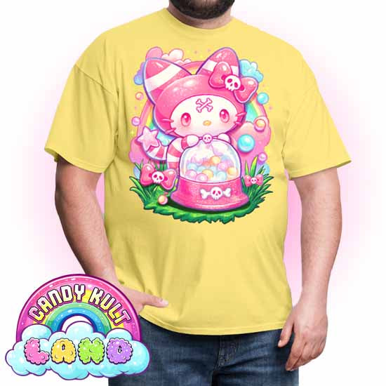 Wishbone Gumball Machine  - Candy Kult Land COLOUR Men's / Unisex Classic T-Shirt - Candy Kult - Candy Cult - Candy Kult Land - Wishbone - Boo Kitty - Panku - Frosti - Toxic Kitten - Hex-Heart - Cult Candy - Cake High Heels - [product_vendor}