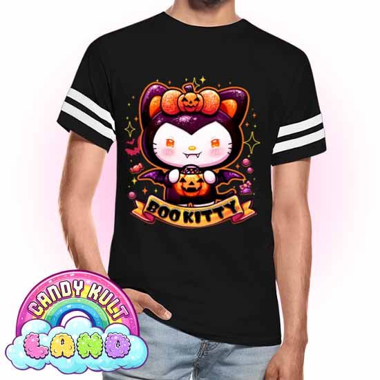 Boo Kitty - Candy Kult Land Men's / Unisex Vintage Sport T-Shirt - Candy Kult - Candy Cult - Candy Kult Land - Wishbone - Boo Kitty - Panku - Frosti - Toxic Kitten - Hex-Heart - Cult Candy - Cake High Heels - [product_vendor}
