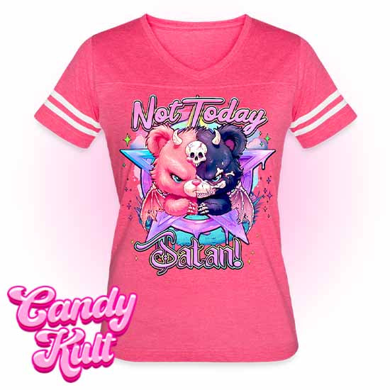 Not Today Satan Pentagram - Fright Candy Women’s Vintage Sport T-Shirt - Candy Kult - Candy Cult - Candy Kult Land - Wishbone - Boo Kitty - Panku - Frosti - Toxic Kitten - Hex-Heart - Cult Candy - Cake High Heels - [product_vendor}