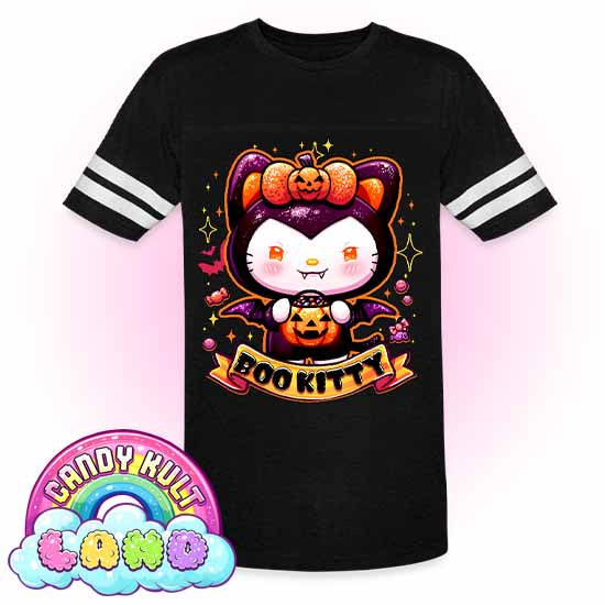 Boo Kitty - Candy Kult Land Men's / Unisex Vintage Sport T-Shirt - Candy Kult - Candy Cult - Candy Kult Land - Wishbone - Boo Kitty - Panku - Frosti - Toxic Kitten - Hex-Heart - Cult Candy - Cake High Heels - [product_vendor}