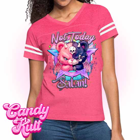 Not Today Satan Pentagram - Fright Candy Women’s Vintage Sport T-Shirt - Candy Kult - Candy Cult - Candy Kult Land - Wishbone - Boo Kitty - Panku - Frosti - Toxic Kitten - Hex-Heart - Cult Candy - Cake High Heels - [product_vendor}
