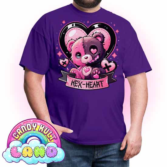 Hex-Heart - Candy Kult Land COLOUR Men's / Unisex Classic T-Shirt - Candy Kult - Candy Cult - Candy Kult Land - Wishbone - Boo Kitty - Panku - Frosti - Toxic Kitten - Hex-Heart - Cult Candy - Cake High Heels - [product_vendor}