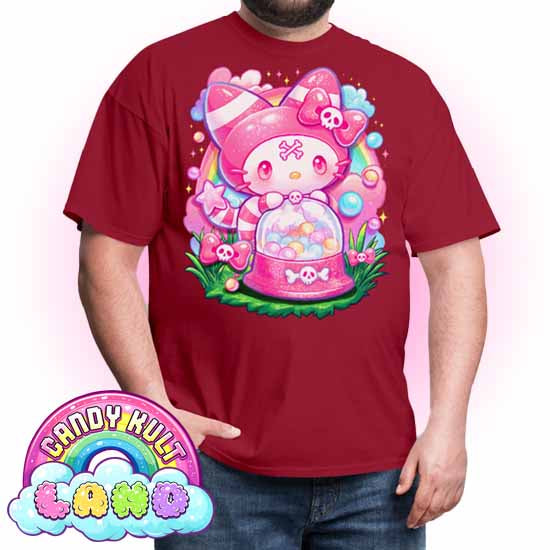 Wishbone Gumball Machine  - Candy Kult Land COLOUR Men's / Unisex Classic T-Shirt - Candy Kult - Candy Cult - Candy Kult Land - Wishbone - Boo Kitty - Panku - Frosti - Toxic Kitten - Hex-Heart - Cult Candy - Cake High Heels - [product_vendor}