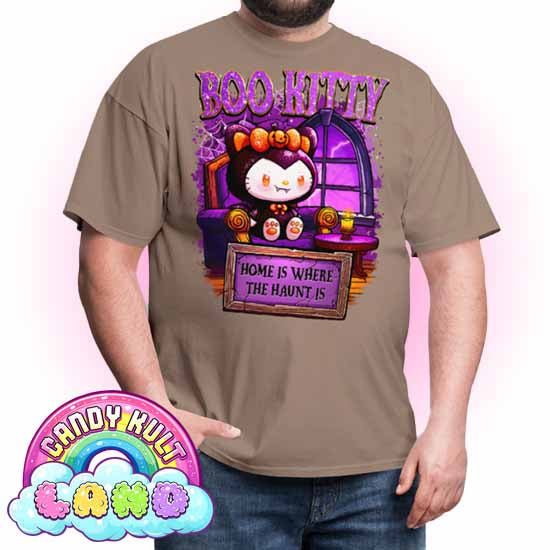 Home Is Where The Haunt Is Boo Kitty  - Candy Kult Land Men's / Unisex Classic T-Shirt - Candy Kult - Candy Cult - Candy Kult Land - Wishbone - Boo Kitty - Panku - Frosti - Toxic Kitten - Hex-Heart - Cult Candy - Cake High Heels - [product_vendor}