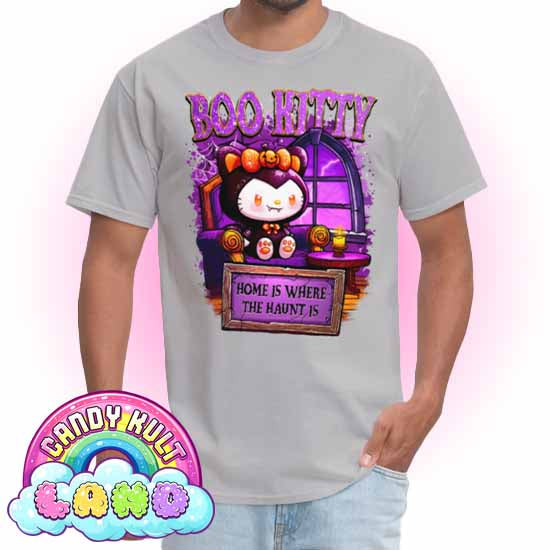 Home Is Where The Haunt Is Boo Kitty  - Candy Kult Land Men's / Unisex Classic T-Shirt - Candy Kult - Candy Cult - Candy Kult Land - Wishbone - Boo Kitty - Panku - Frosti - Toxic Kitten - Hex-Heart - Cult Candy - Cake High Heels - [product_vendor}