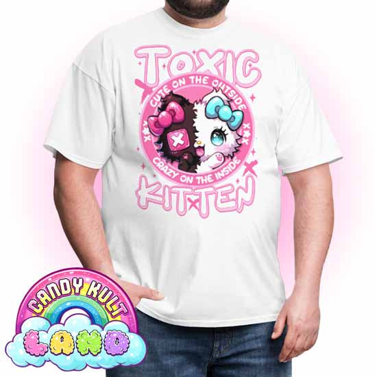 Crazy On The Inside Toxic Kitten  - Candy Kult Land Men's / Unisex Classic T-Shirt - Candy Kult - Candy Cult - Candy Kult Land - Wishbone - Boo Kitty - Panku - Frosti - Toxic Kitten - Hex-Heart - Cult Candy - Cake High Heels - [product_vendor}
