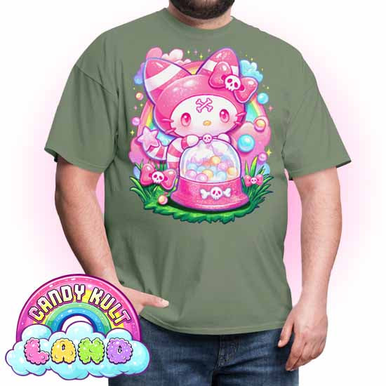 Wishbone Gumball Machine  - Candy Kult Land COLOUR Men's / Unisex Classic T-Shirt - Candy Kult - Candy Cult - Candy Kult Land - Wishbone - Boo Kitty - Panku - Frosti - Toxic Kitten - Hex-Heart - Cult Candy - Cake High Heels - [product_vendor}