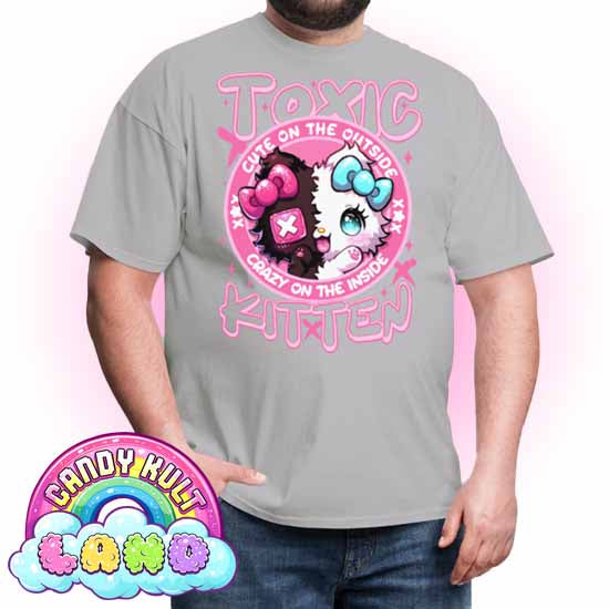 Crazy On The Inside Toxic Kitten  - Candy Kult Land Men's / Unisex Classic T-Shirt - Candy Kult - Candy Cult - Candy Kult Land - Wishbone - Boo Kitty - Panku - Frosti - Toxic Kitten - Hex-Heart - Cult Candy - Cake High Heels - [product_vendor}