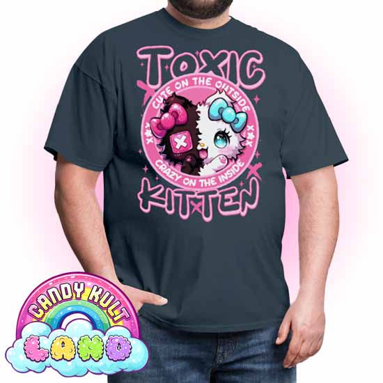 Crazy On The Inside Toxic Kitten  - Candy Kult Land Men's / Unisex Classic T-Shirt - Candy Kult - Candy Cult - Candy Kult Land - Wishbone - Boo Kitty - Panku - Frosti - Toxic Kitten - Hex-Heart - Cult Candy - Cake High Heels - [product_vendor}
