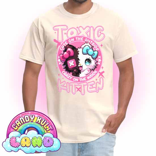 Crazy On The Inside Toxic Kitten  - Candy Kult Land Men's / Unisex Classic T-Shirt - Candy Kult - Candy Cult - Candy Kult Land - Wishbone - Boo Kitty - Panku - Frosti - Toxic Kitten - Hex-Heart - Cult Candy - Cake High Heels - [product_vendor}