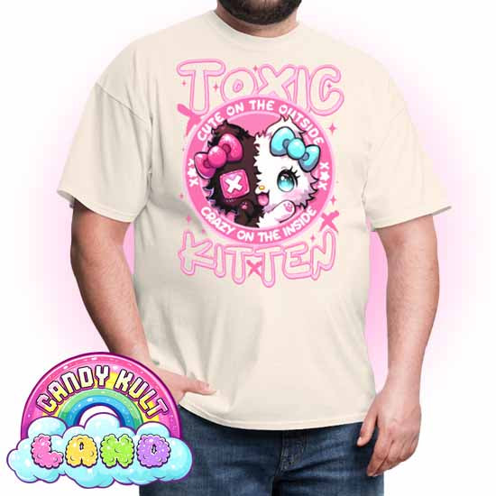 Crazy On The Inside Toxic Kitten  - Candy Kult Land Men's / Unisex Classic T-Shirt - Candy Kult - Candy Cult - Candy Kult Land - Wishbone - Boo Kitty - Panku - Frosti - Toxic Kitten - Hex-Heart - Cult Candy - Cake High Heels - [product_vendor}