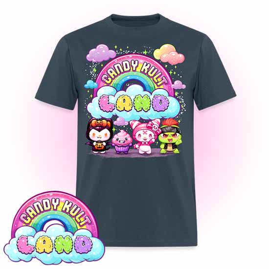 Wishbone, Frosti Boo & Panku - Candy Kult Land Men's / Unisex Classic T-Shirt - Candy Kult - Candy Cult - Candy Kult Land - Wishbone - Boo Kitty - Panku - Frosti - Toxic Kitten - Hex-Heart - Cult Candy - Cake High Heels - [product_vendor}