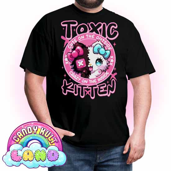 Crazy On The Inside Toxic Kitten  - Candy Kult Land Men's / Unisex Classic T-Shirt - Candy Kult - Candy Cult - Candy Kult Land - Wishbone - Boo Kitty - Panku - Frosti - Toxic Kitten - Hex-Heart - Cult Candy - Cake High Heels - [product_vendor}