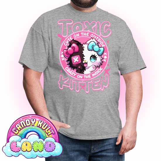 Crazy On The Inside Toxic Kitten  - Candy Kult Land Men's / Unisex Classic T-Shirt - Candy Kult - Candy Cult - Candy Kult Land - Wishbone - Boo Kitty - Panku - Frosti - Toxic Kitten - Hex-Heart - Cult Candy - Cake High Heels - [product_vendor}