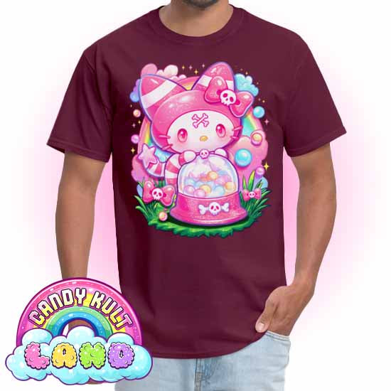 Wishbone Gumball Machine  - Candy Kult Land COLOUR Men's / Unisex Classic T-Shirt - Candy Kult - Candy Cult - Candy Kult Land - Wishbone - Boo Kitty - Panku - Frosti - Toxic Kitten - Hex-Heart - Cult Candy - Cake High Heels - [product_vendor}