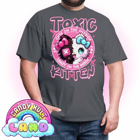 Crazy On The Inside Toxic Kitten  - Candy Kult Land Men's / Unisex Classic T-Shirt - Candy Kult - Candy Cult - Candy Kult Land - Wishbone - Boo Kitty - Panku - Frosti - Toxic Kitten - Hex-Heart - Cult Candy - Cake High Heels - [product_vendor}