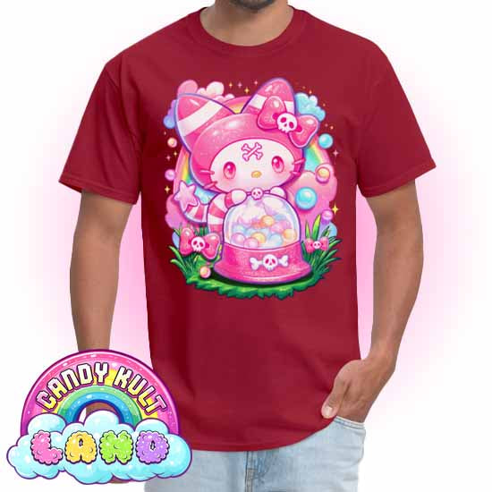 Wishbone Gumball Machine  - Candy Kult Land COLOUR Men's / Unisex Classic T-Shirt - Candy Kult - Candy Cult - Candy Kult Land - Wishbone - Boo Kitty - Panku - Frosti - Toxic Kitten - Hex-Heart - Cult Candy - Cake High Heels - [product_vendor}