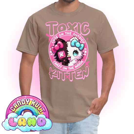 Crazy On The Inside Toxic Kitten  - Candy Kult Land Men's / Unisex Classic T-Shirt - Candy Kult - Candy Cult - Candy Kult Land - Wishbone - Boo Kitty - Panku - Frosti - Toxic Kitten - Hex-Heart - Cult Candy - Cake High Heels - [product_vendor}