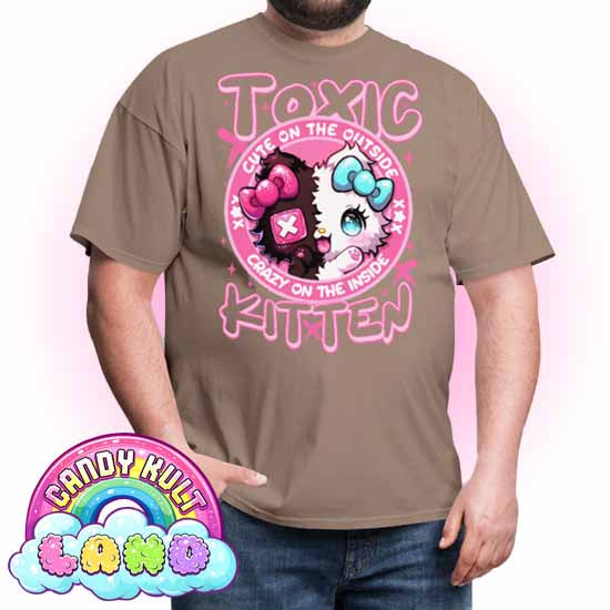 Crazy On The Inside Toxic Kitten  - Candy Kult Land Men's / Unisex Classic T-Shirt - Candy Kult - Candy Cult - Candy Kult Land - Wishbone - Boo Kitty - Panku - Frosti - Toxic Kitten - Hex-Heart - Cult Candy - Cake High Heels - [product_vendor}