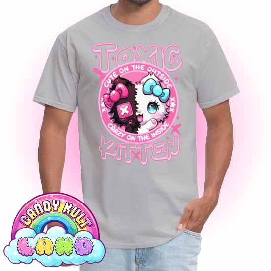 Crazy On The Inside Toxic Kitten  - Candy Kult Land Men's / Unisex Classic T-Shirt - Candy Kult - Candy Cult - Candy Kult Land - Wishbone - Boo Kitty - Panku - Frosti - Toxic Kitten - Hex-Heart - Cult Candy - Cake High Heels - [product_vendor}