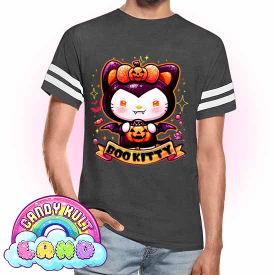 Boo Kitty - Candy Kult Land Men's / Unisex Vintage Sport T-Shirt - Candy Kult - Candy Cult - Candy Kult Land - Wishbone - Boo Kitty - Panku - Frosti - Toxic Kitten - Hex-Heart - Cult Candy - Cake High Heels - [product_vendor}