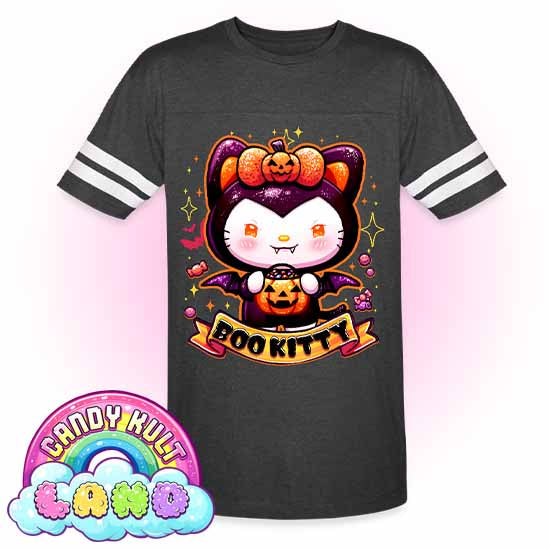 Boo Kitty - Candy Kult Land Men's / Unisex Vintage Sport T-Shirt - Candy Kult - Candy Cult - Candy Kult Land - Wishbone - Boo Kitty - Panku - Frosti - Toxic Kitten - Hex-Heart - Cult Candy - Cake High Heels - [product_vendor}