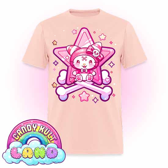 Wishbone Crossbones - Candy Kult Land COLOUR  Men's / Unisex Classic T-Shirt - Candy Kult - Candy Cult - Candy Kult Land - Wishbone - Boo Kitty - Panku - Frosti - Toxic Kitten - Hex-Heart - Cult Candy - Cake High Heels - [product_vendor}