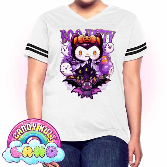 Boo Kitty Origins - Candy Kult Land Women’s Vintage Sport T-Shirt - Candy Kult - Candy Cult - Candy Kult Land - Wishbone - Boo Kitty - Panku - Frosti - Toxic Kitten - Hex-Heart - Cult Candy - Cake High Heels - [product_vendor}