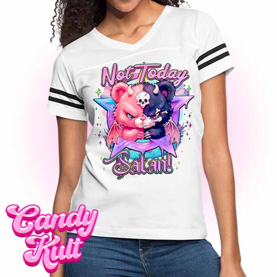 Not Today Satan Pentagram - Fright Candy Women’s Vintage Sport T-Shirt - Candy Kult - Candy Cult - Candy Kult Land - Wishbone - Boo Kitty - Panku - Frosti - Toxic Kitten - Hex-Heart - Cult Candy - Cake High Heels - [product_vendor}