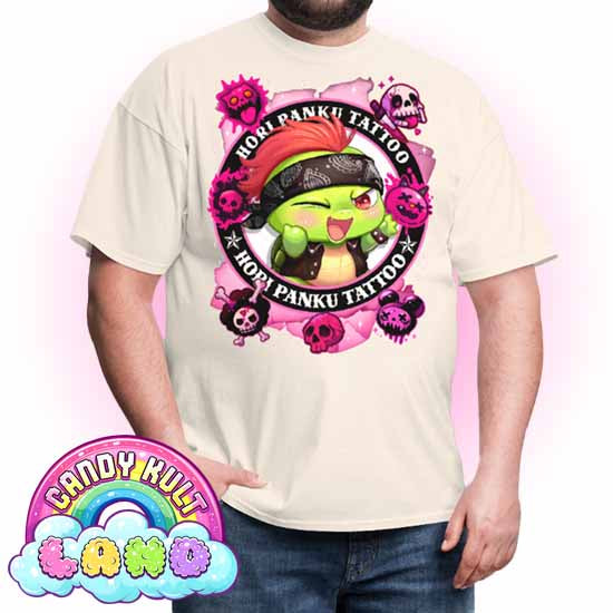 Hori Panku Tattoo Pink - Candy Kult Land Men's / Unisex Classic T-Shirt - Candy Kult - Candy Cult - Candy Kult Land - Wishbone - Boo Kitty - Panku - Frosti - Toxic Kitten - Hex-Heart - Cult Candy - Cake High Heels - [product_vendor}