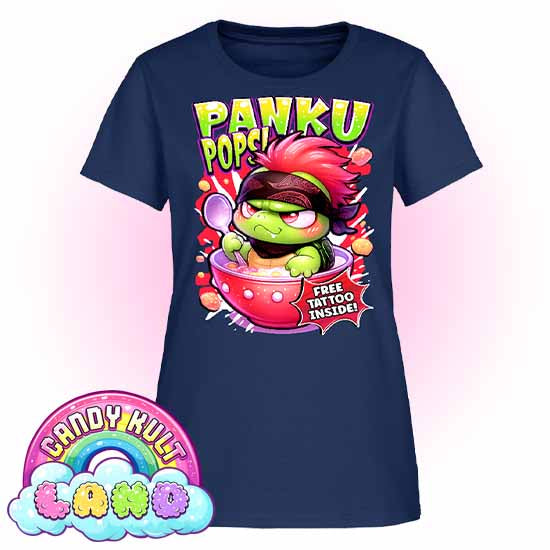 Panku Pops Cereal - Candy Kult Land Women's FITTED T-Shirt - Candy Kult - Candy Cult - Candy Kult Land - Wishbone - Boo Kitty - Panku - Frosti - Toxic Kitten - Hex-Heart - Cult Candy - Cake High Heels - [product_vendor}