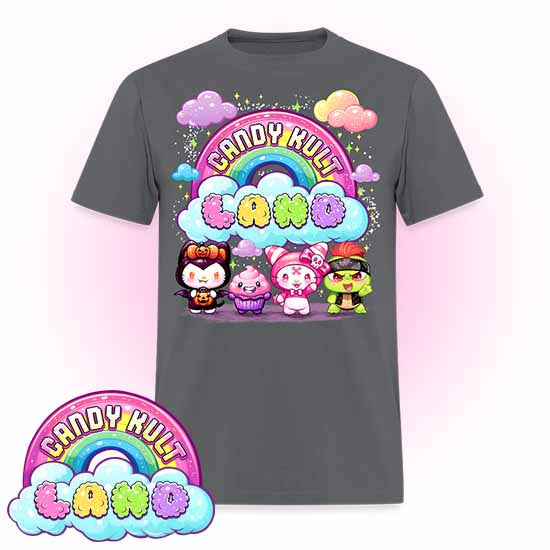 Wishbone, Frosti Boo & Panku - Candy Kult Land Men's / Unisex Classic T-Shirt - Candy Kult - Candy Cult - Candy Kult Land - Wishbone - Boo Kitty - Panku - Frosti - Toxic Kitten - Hex-Heart - Cult Candy - Cake High Heels - [product_vendor}