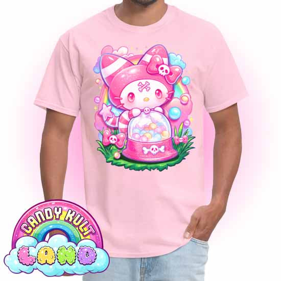 Wishbone Gumball Machine  - Candy Kult Land COLOUR Men's / Unisex Classic T-Shirt - Candy Kult - Candy Cult - Candy Kult Land - Wishbone - Boo Kitty - Panku - Frosti - Toxic Kitten - Hex-Heart - Cult Candy - Cake High Heels - [product_vendor}