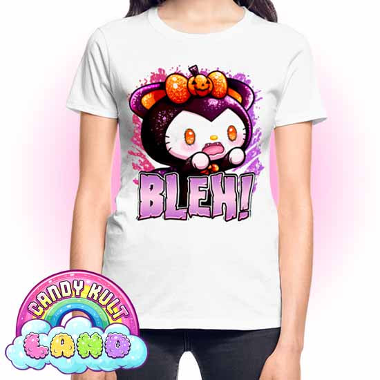 Bleh Boo Kitty Origins - Candy Kult Land REGULAR FIT Ladies T-Shirt - Candy Kult - Candy Cult - Candy Kult Land - Wishbone - Boo Kitty - Panku - Frosti - Toxic Kitten - Hex-Heart - Cult Candy - Cake High Heels - [product_vendor}