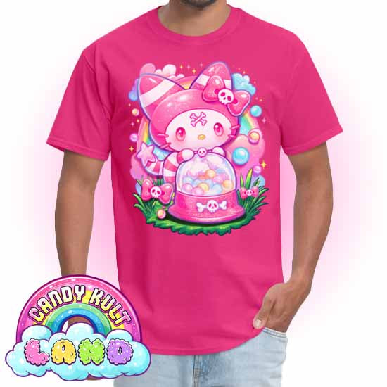 Wishbone Gumball Machine  - Candy Kult Land COLOUR Men's / Unisex Classic T-Shirt - Candy Kult - Candy Cult - Candy Kult Land - Wishbone - Boo Kitty - Panku - Frosti - Toxic Kitten - Hex-Heart - Cult Candy - Cake High Heels - [product_vendor}