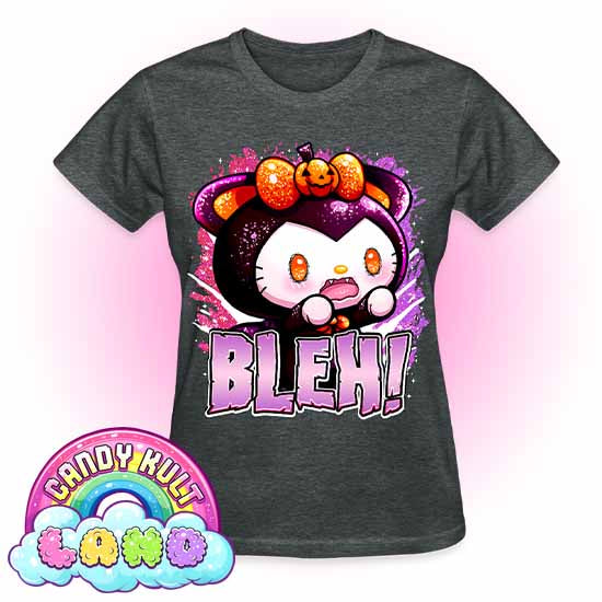 Bleh Boo Kitty Origins - Candy Kult Land REGULAR FIT Ladies T-Shirt - Candy Kult - Candy Cult - Candy Kult Land - Wishbone - Boo Kitty - Panku - Frosti - Toxic Kitten - Hex-Heart - Cult Candy - Cake High Heels - [product_vendor}