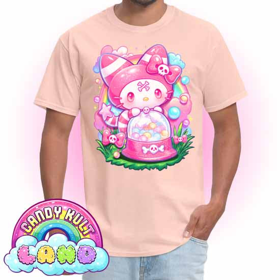 Wishbone Gumball Machine  - Candy Kult Land COLOUR Men's / Unisex Classic T-Shirt - Candy Kult - Candy Cult - Candy Kult Land - Wishbone - Boo Kitty - Panku - Frosti - Toxic Kitten - Hex-Heart - Cult Candy - Cake High Heels - [product_vendor}