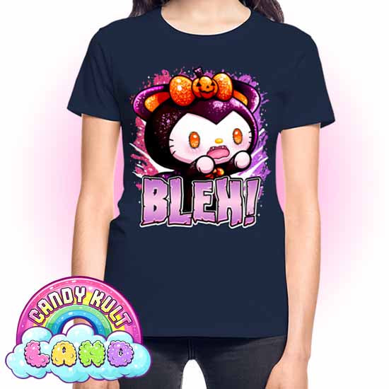 Bleh Boo Kitty Origins - Candy Kult Land REGULAR FIT Ladies T-Shirt - Candy Kult - Candy Cult - Candy Kult Land - Wishbone - Boo Kitty - Panku - Frosti - Toxic Kitten - Hex-Heart - Cult Candy - Cake High Heels - [product_vendor}