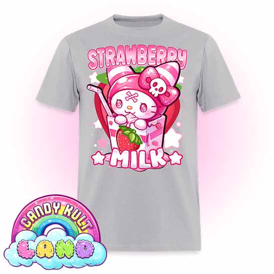 Wishbone Strawberry Milk  - Candy Kult Land Men's / Unisex Classic T-Shirt - Candy Kult - Candy Cult - Candy Kult Land - Wishbone - Boo Kitty - Panku - Frosti - Toxic Kitten - Hex-Heart - Cult Candy - Cake High Heels - [product_vendor}
