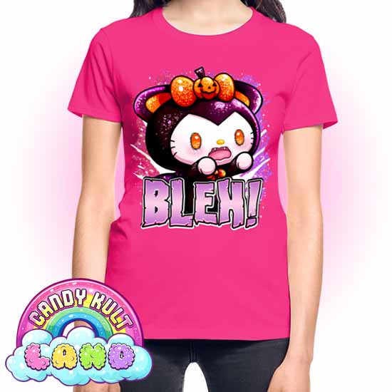 Bleh Boo Kitty Origins - Candy Kult Land REGULAR FIT Ladies T-Shirt - Candy Kult - Candy Cult - Candy Kult Land - Wishbone - Boo Kitty - Panku - Frosti - Toxic Kitten - Hex-Heart - Cult Candy - Cake High Heels - [product_vendor}