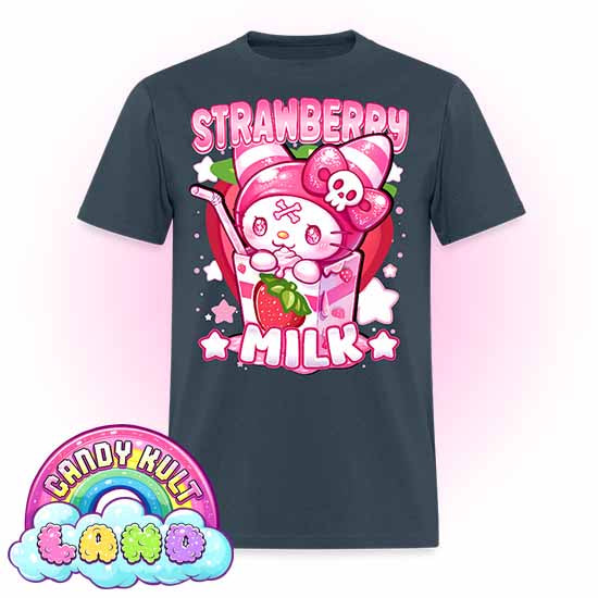 Wishbone Strawberry Milk  - Candy Kult Land Men's / Unisex Classic T-Shirt - Candy Kult - Candy Cult - Candy Kult Land - Wishbone - Boo Kitty - Panku - Frosti - Toxic Kitten - Hex-Heart - Cult Candy - Cake High Heels - [product_vendor}