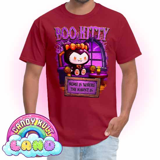 Home Is Where The Haunt Is Boo Kitty  - Candy Kult Land COLOUR Men's / Unisex Classic T-Shirt - Candy Kult - Candy Cult - Candy Kult Land - Wishbone - Boo Kitty - Panku - Frosti - Toxic Kitten - Hex-Heart - Cult Candy - Cake High Heels - [product_vendor}