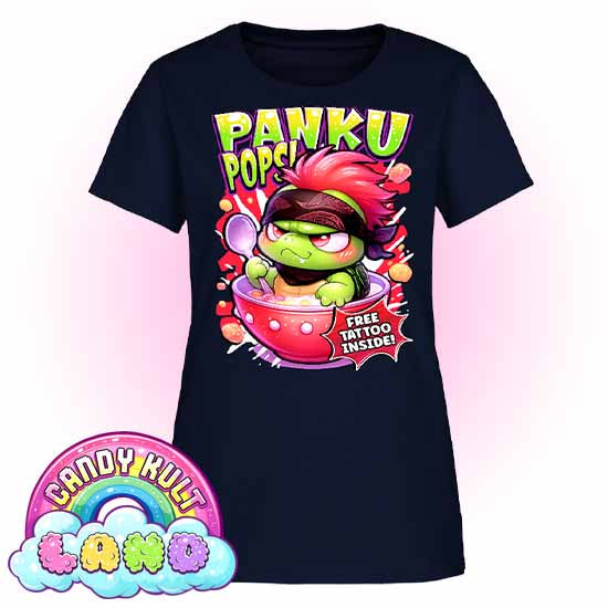 Panku Pops Cereal - Candy Kult Land Women's FITTED T-Shirt - Candy Kult - Candy Cult - Candy Kult Land - Wishbone - Boo Kitty - Panku - Frosti - Toxic Kitten - Hex-Heart - Cult Candy - Cake High Heels - [product_vendor}