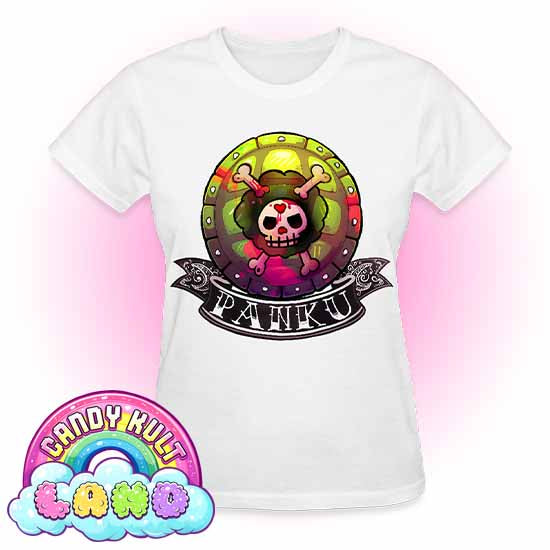 Panku Logo - Candy Kult Land REGULAR FIT Ladies T-Shirt - Candy Kult - Candy Cult - Candy Kult Land - Wishbone - Boo Kitty - Panku - Frosti - Toxic Kitten - Hex-Heart - Cult Candy - Cake High Heels - [product_vendor}